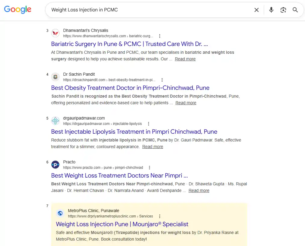 Weight Loss Injection in PCMC SERP
